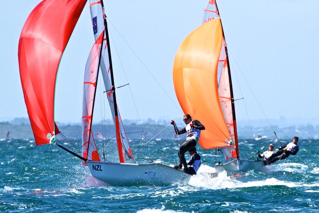 Mens 29er - Aon Youth Worlds 2016, Torbay, Auckland, New Zealand © Richard Gladwell www.photosport.co.nz